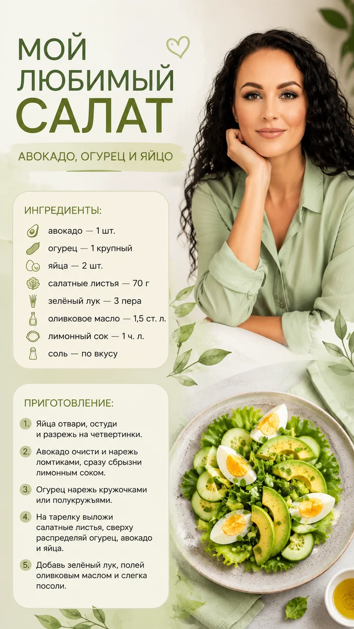 Фотосессия авокадо-салата с яйцом