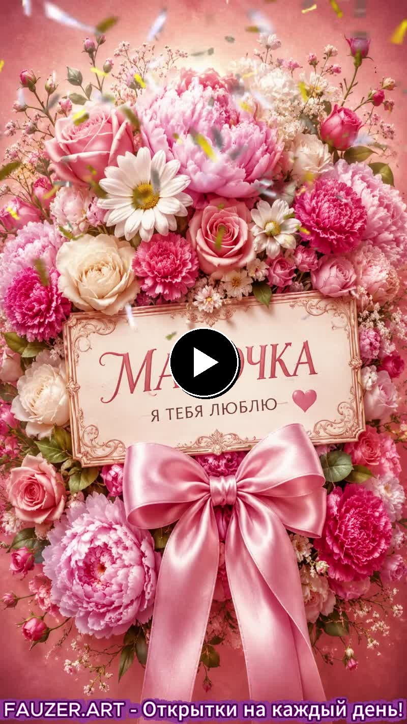 Видеооткрытка   на ДР для мамы с песней