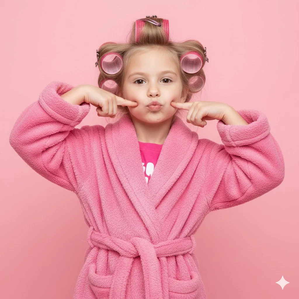 Маленькая модница: Утро в бигуди