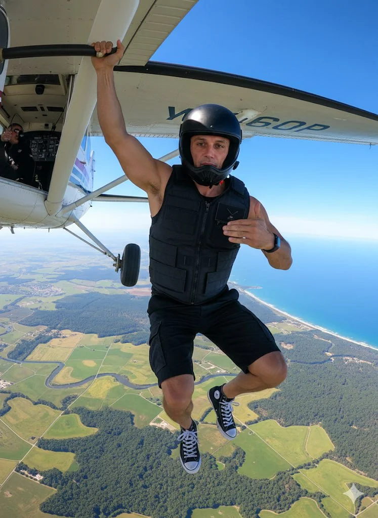 На крыле самолета