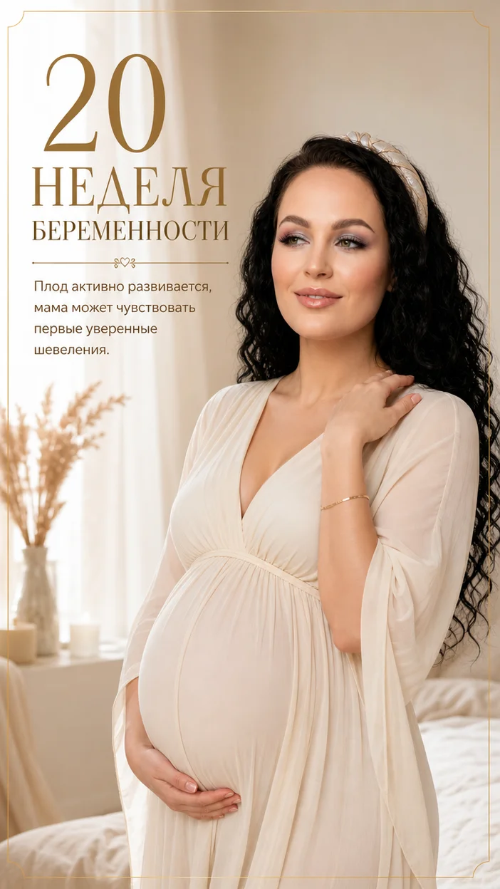 Фотосессия беременная девушка в светлой студии на 20 неделе