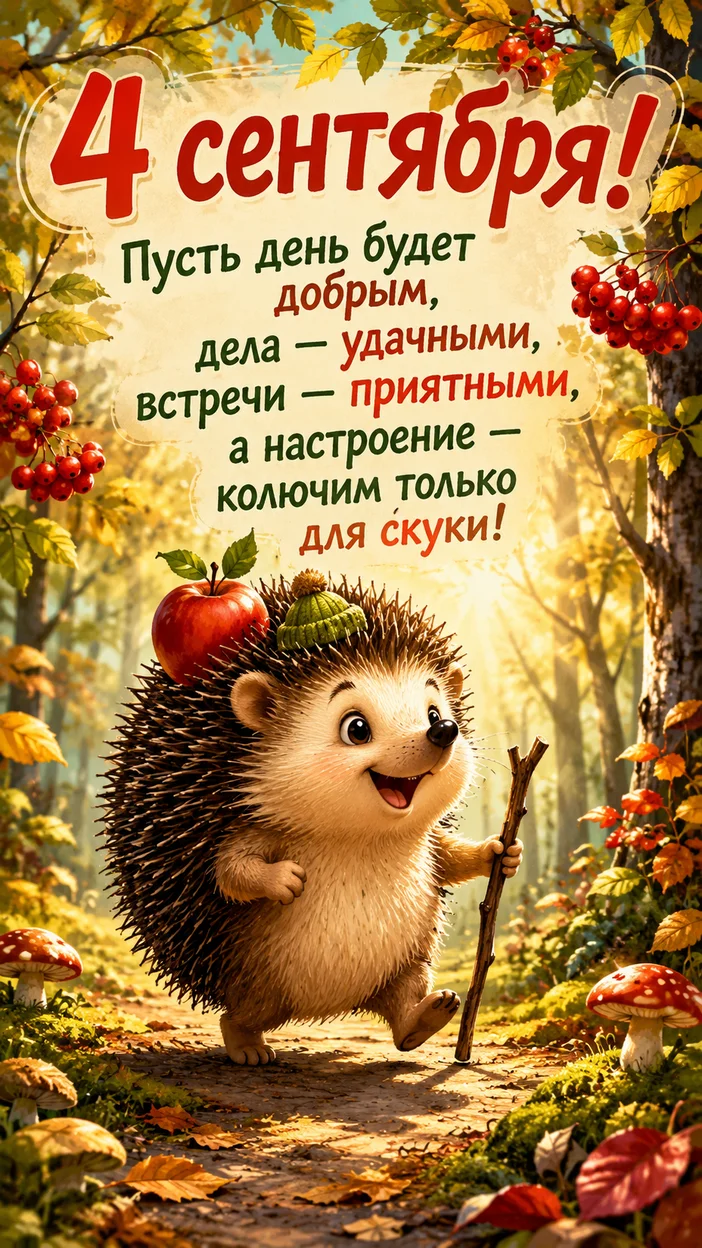 Фотосессия ёжика к 4 сентября