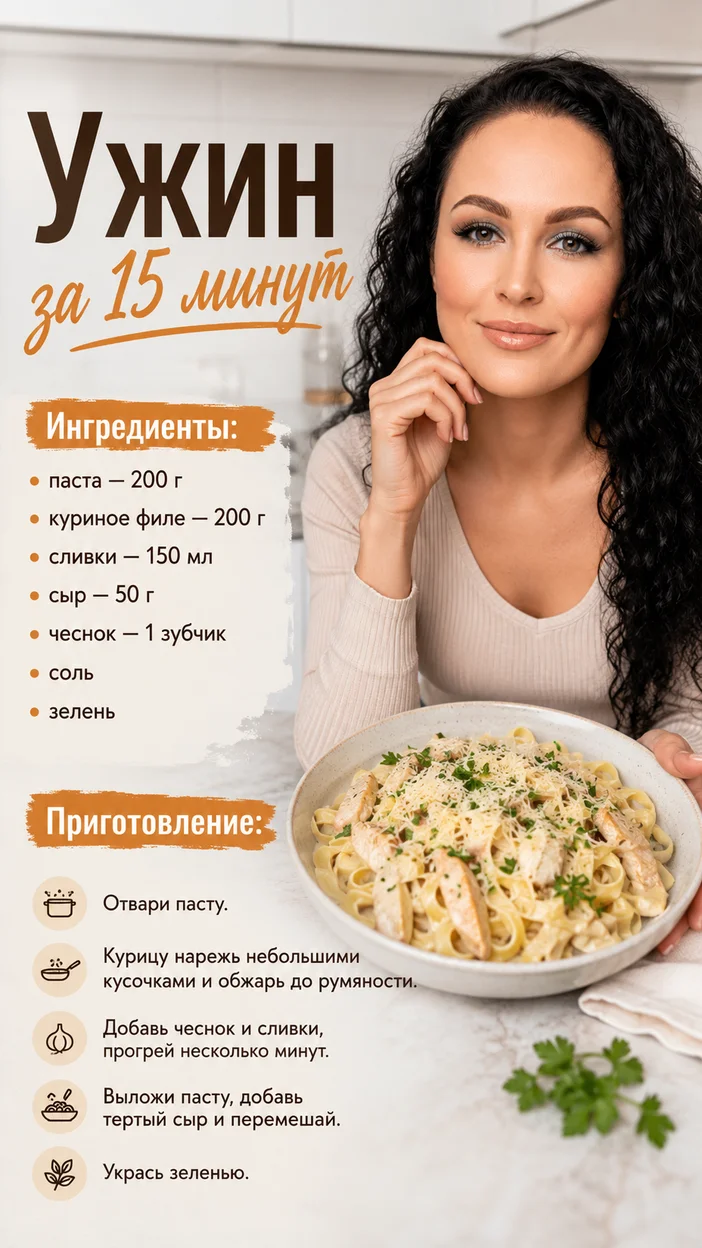 Фотосессия ужина за 15 минут