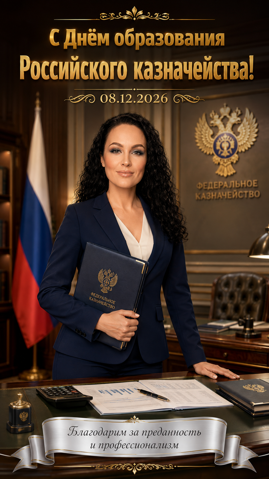 День образования российского казначейства — 08.12.2026 — официальная фотосессия в кабинете