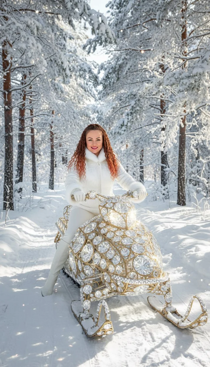ИИ-фотосессия — Королева льда и золота