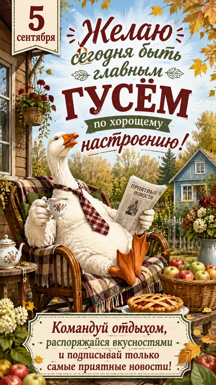Фотосессия дачного гусиного шефа