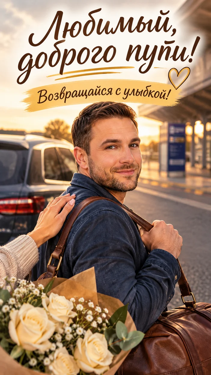 Фотосессия мужа в дорогу