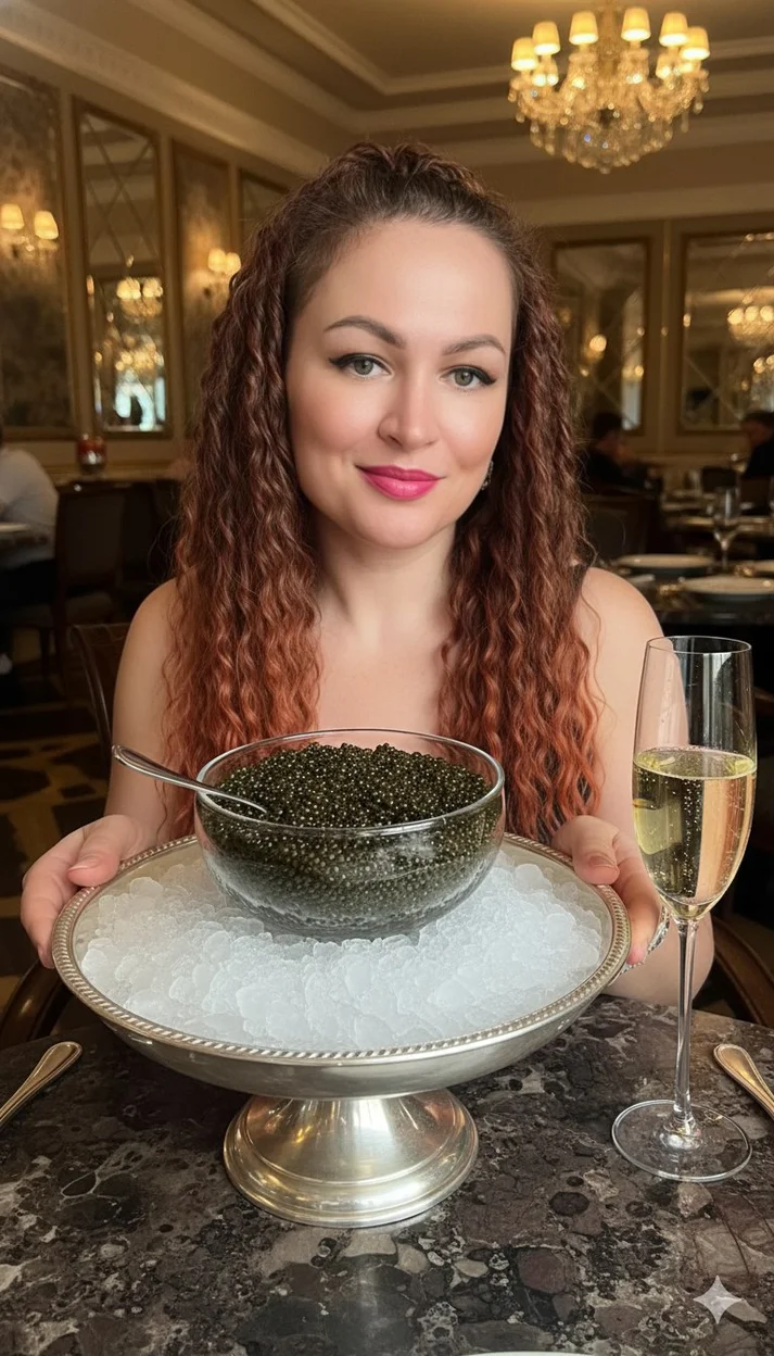 Роскошь: икра и шампанское