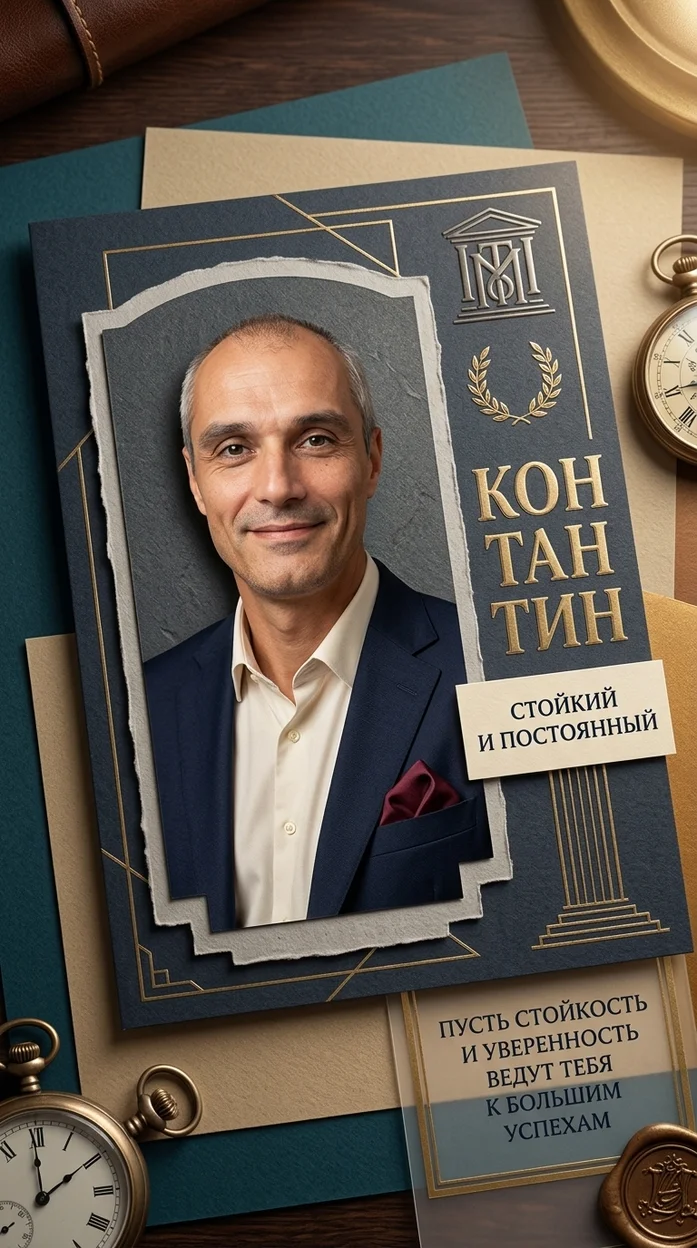 «Константин» именная открытка