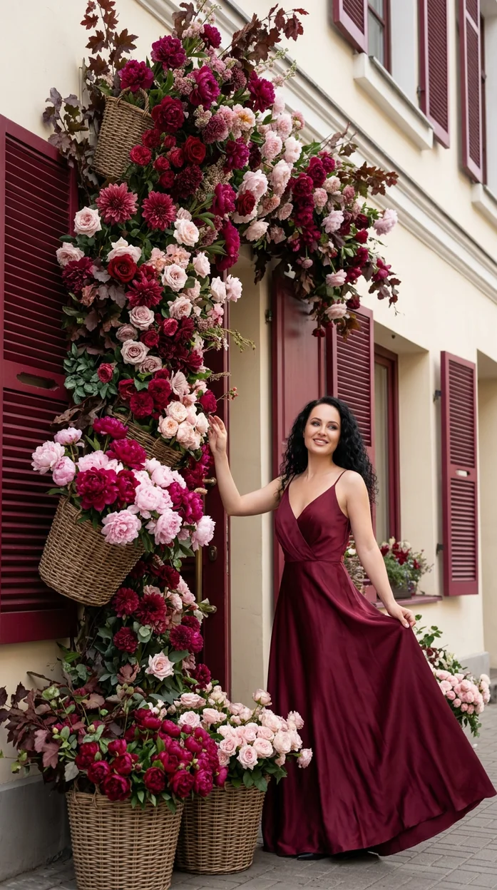  Роскошный фасад европейского flower boutique в стиле luxury