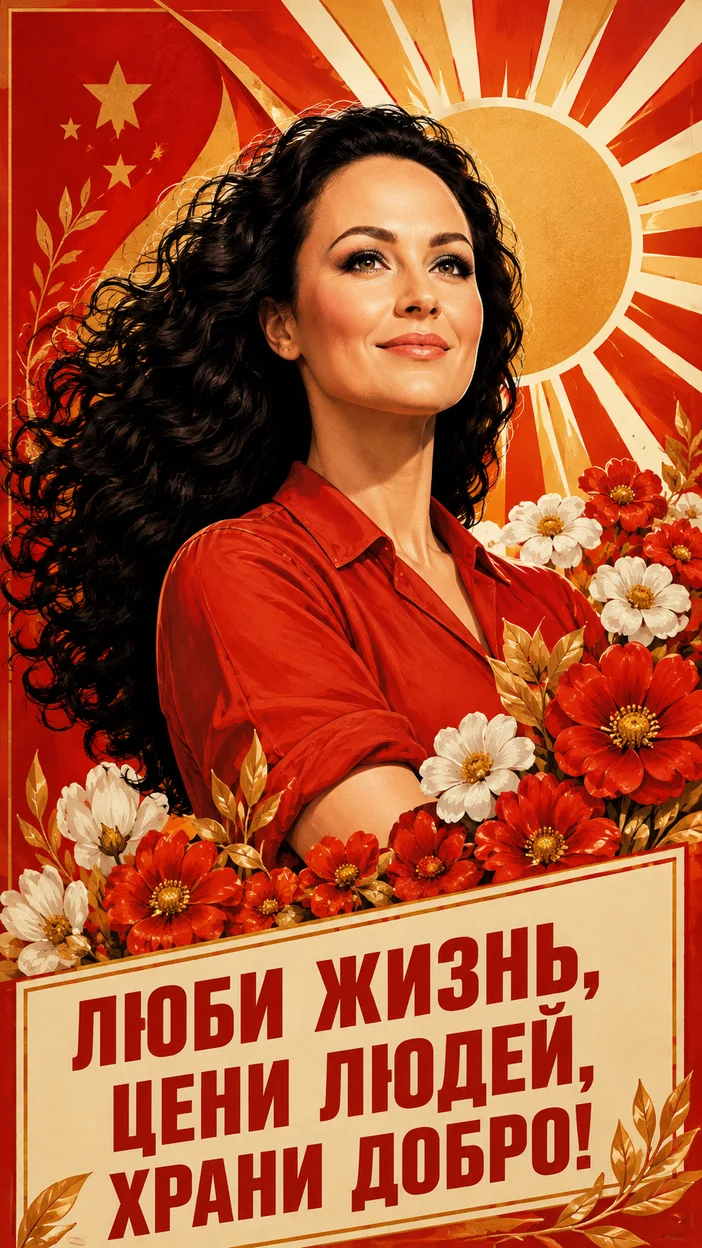 Фотооткрытка «ЛЮБИ ЖИЗНЬ, ЦЕНИ ЛЮДЕЙ, ХРАНИ ДОБРО!»