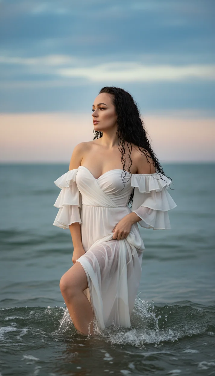 Девушка в белом платье