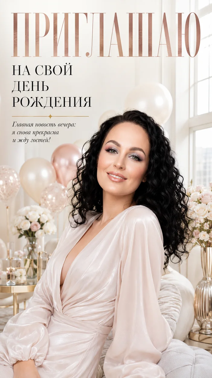 Баннер-приглашение на день рождения в стиле обложки