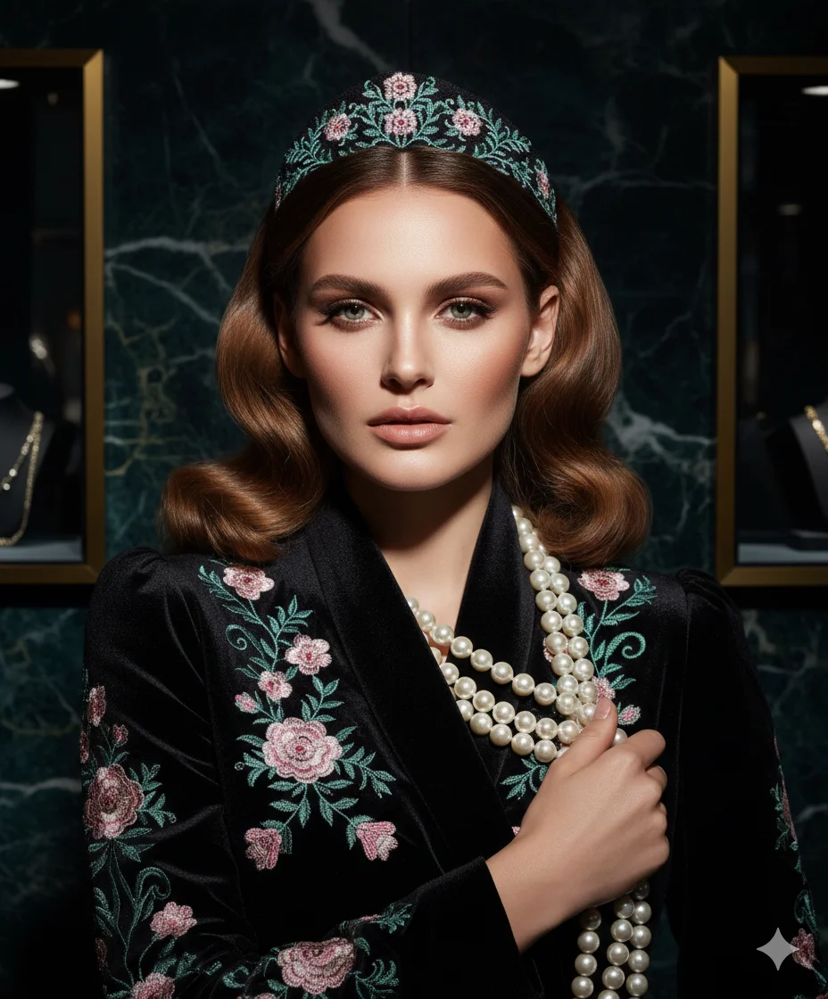 Кокошник на модели