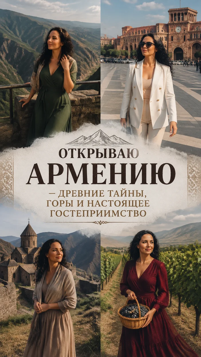 Фотосессия женщины в зелёном платье у Гарни и Татева