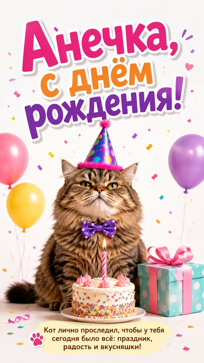 Фотосессия Анны с праздничным котом
