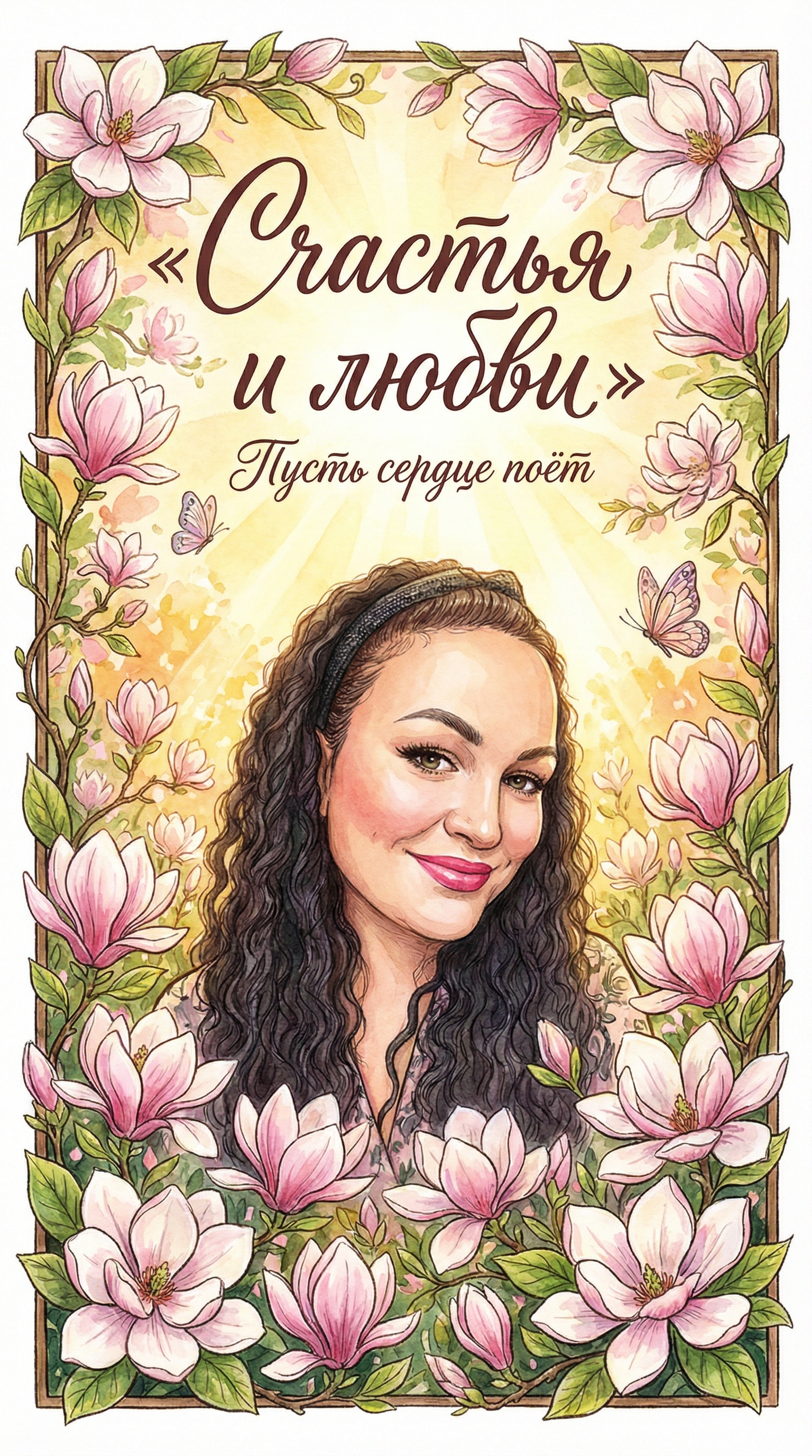 Открытка  Сказочный весенний сад 