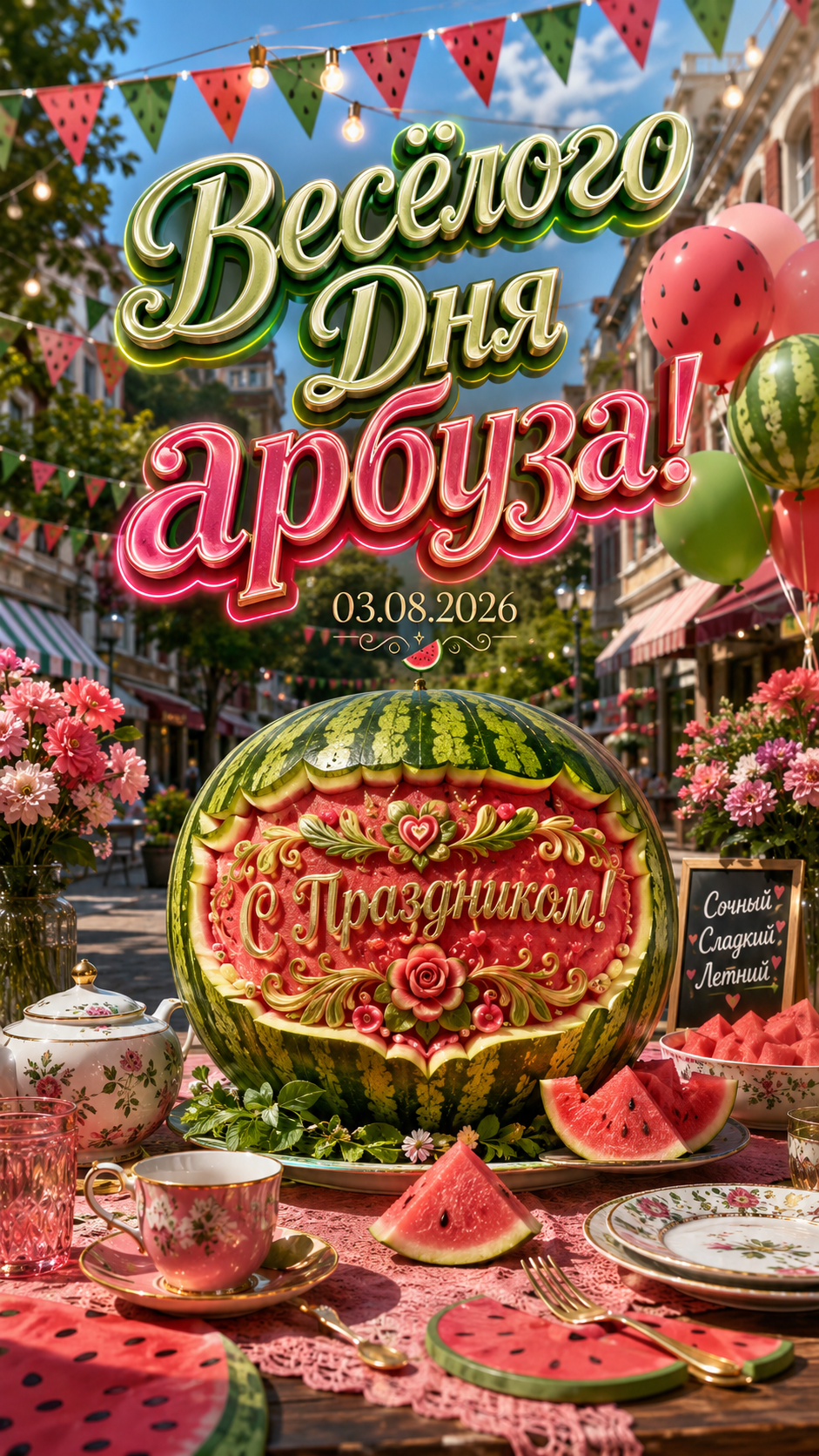 День арбуза — 03.08.2026 — городской летний фестиваль арбузов