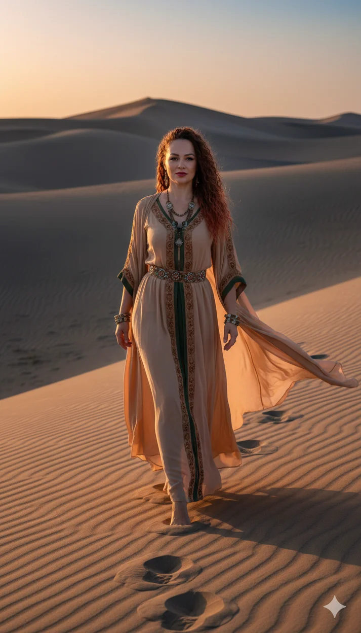 ИИ-фотосессия — Пустынная fashion-сцена