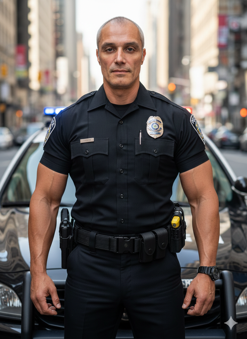 Полицейский на работе 