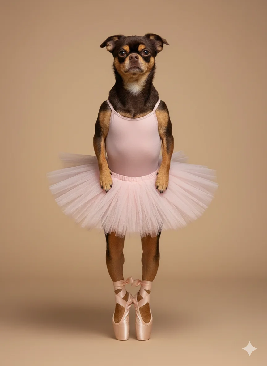 Собачка в балетном платье 