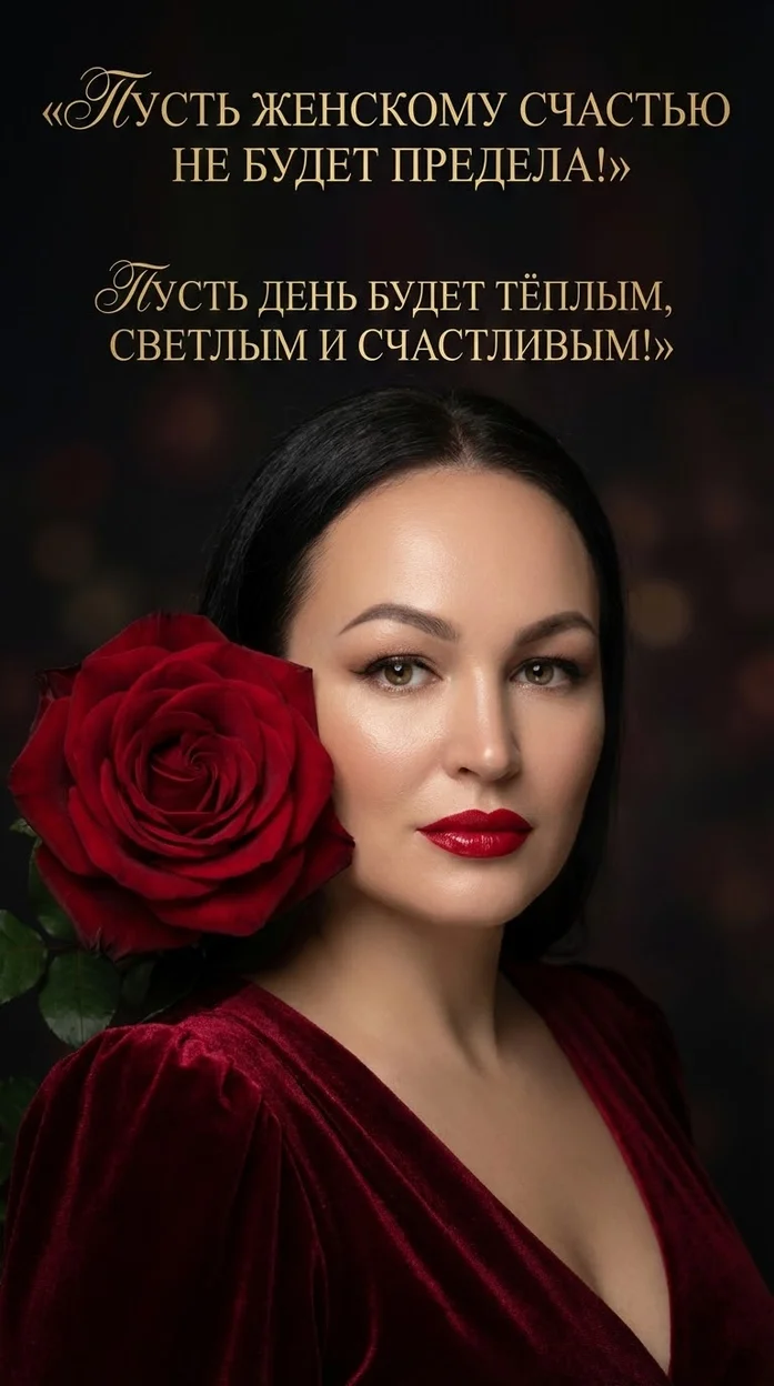 Открытка с пожеланием и вашим фото 
