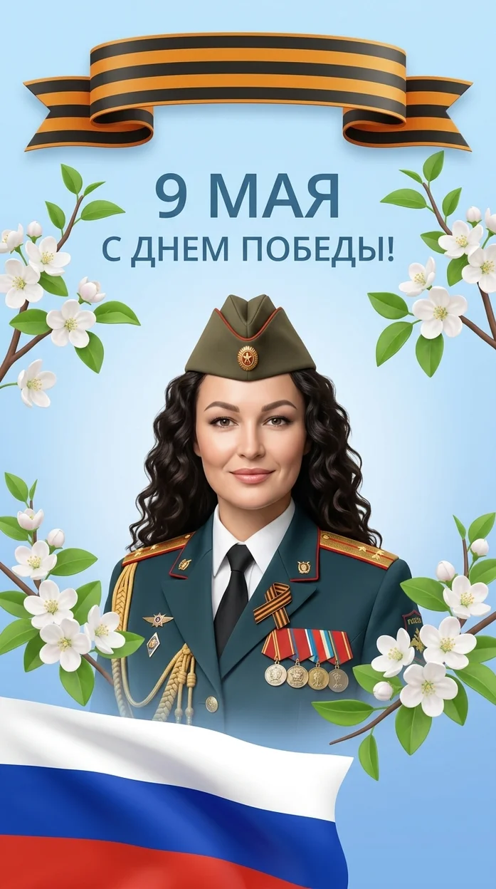 открытка ко Дню Победы в современном праздничном стиле