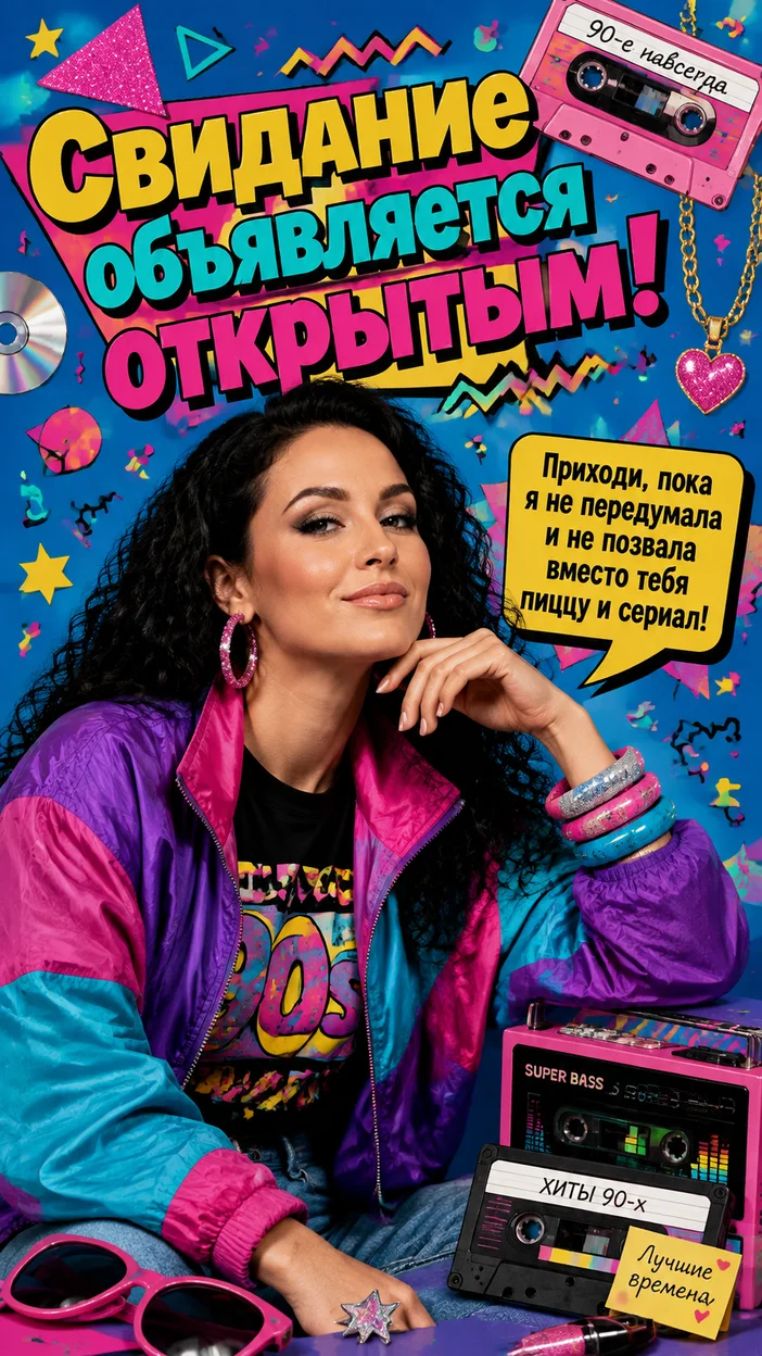 Фотооткрытка ретро 90-х