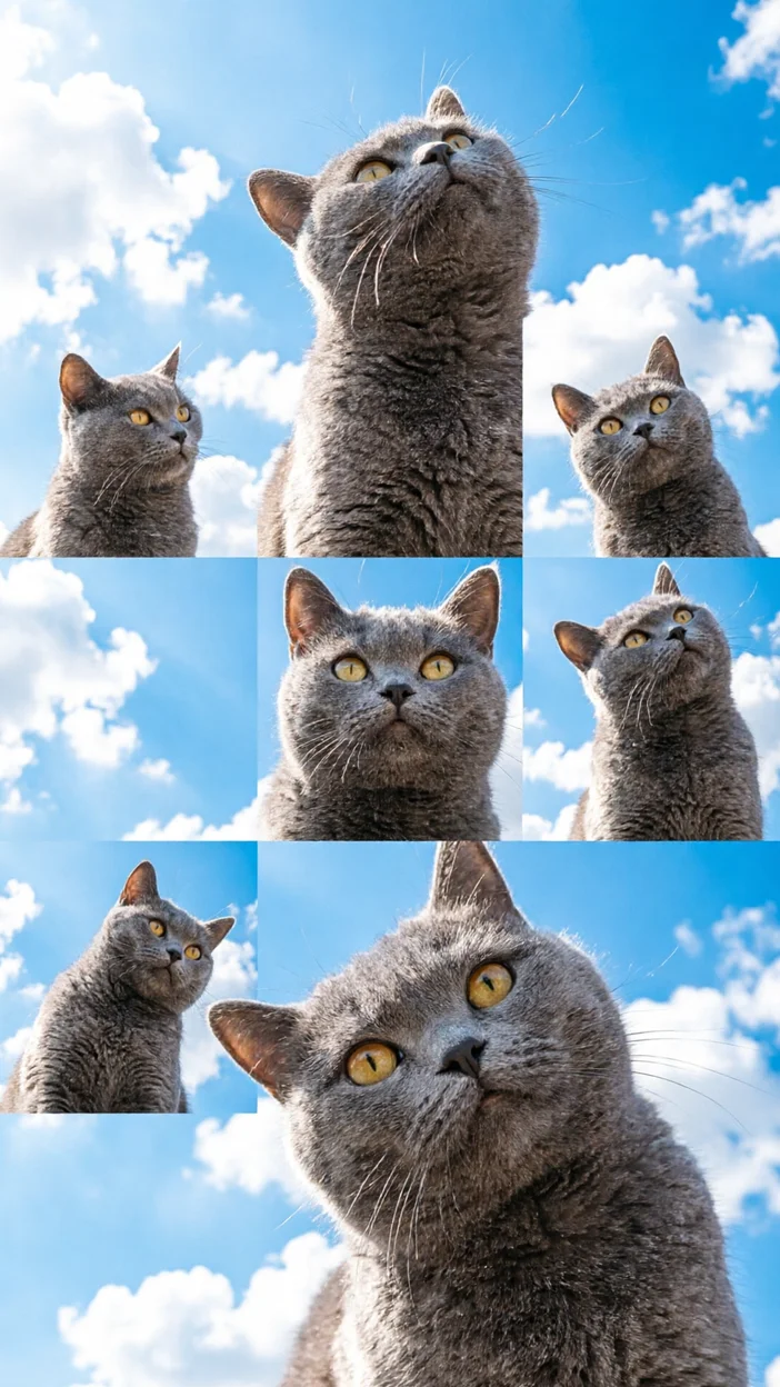 Коллаж с кошками - фотосессия с ии 
