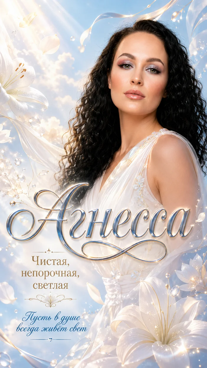 «Агнесса» открытка с именем и вашим лицом 