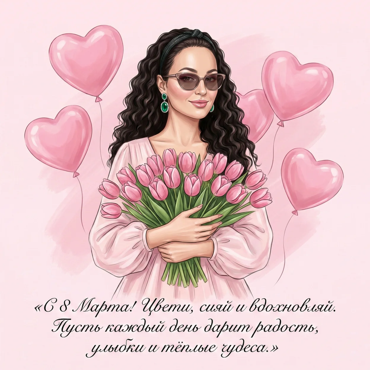 Открытка на 8 Марта - Открытка с вашим фото 