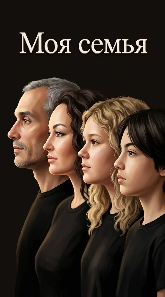 Иллюстрация семейного портрета 