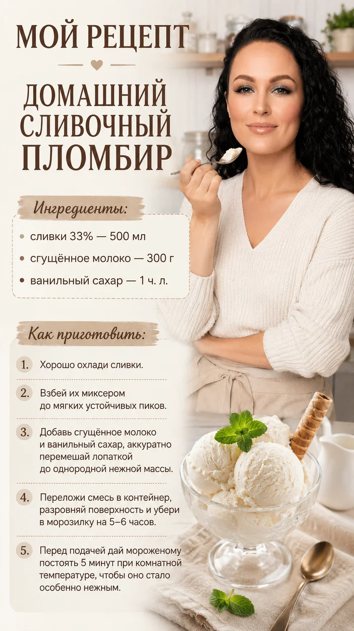 Карточки рецептов для телефона — вертикальные идеи оформления с крупным текстом и фото