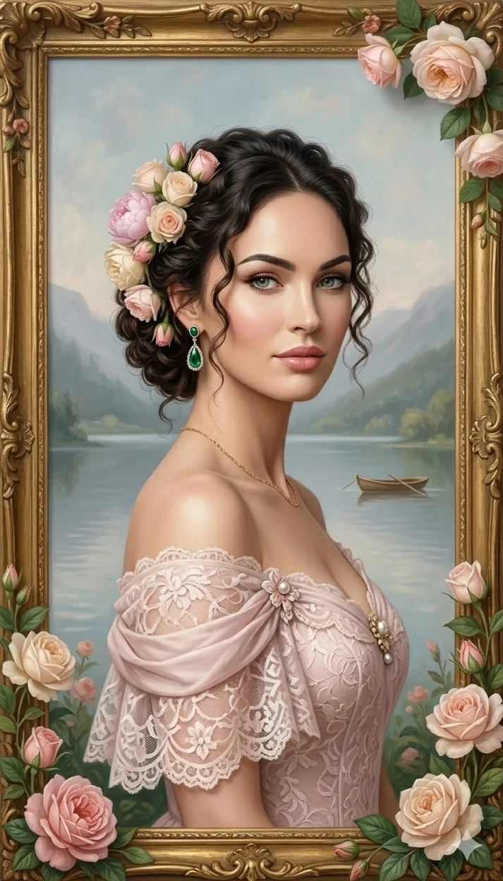 художественный портрет в романтической винтажной эстетике