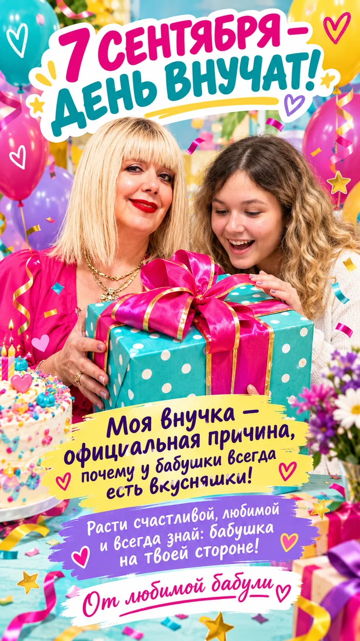 День внучат -  ии фотосессия бабушки и внучки 