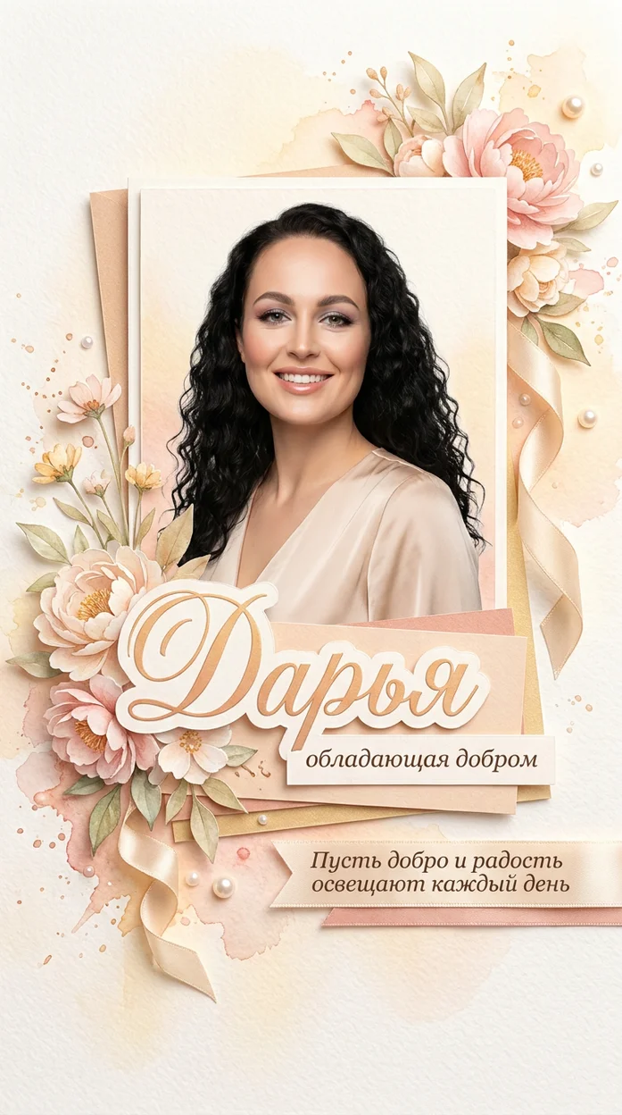 «Дарья» именная открытка 