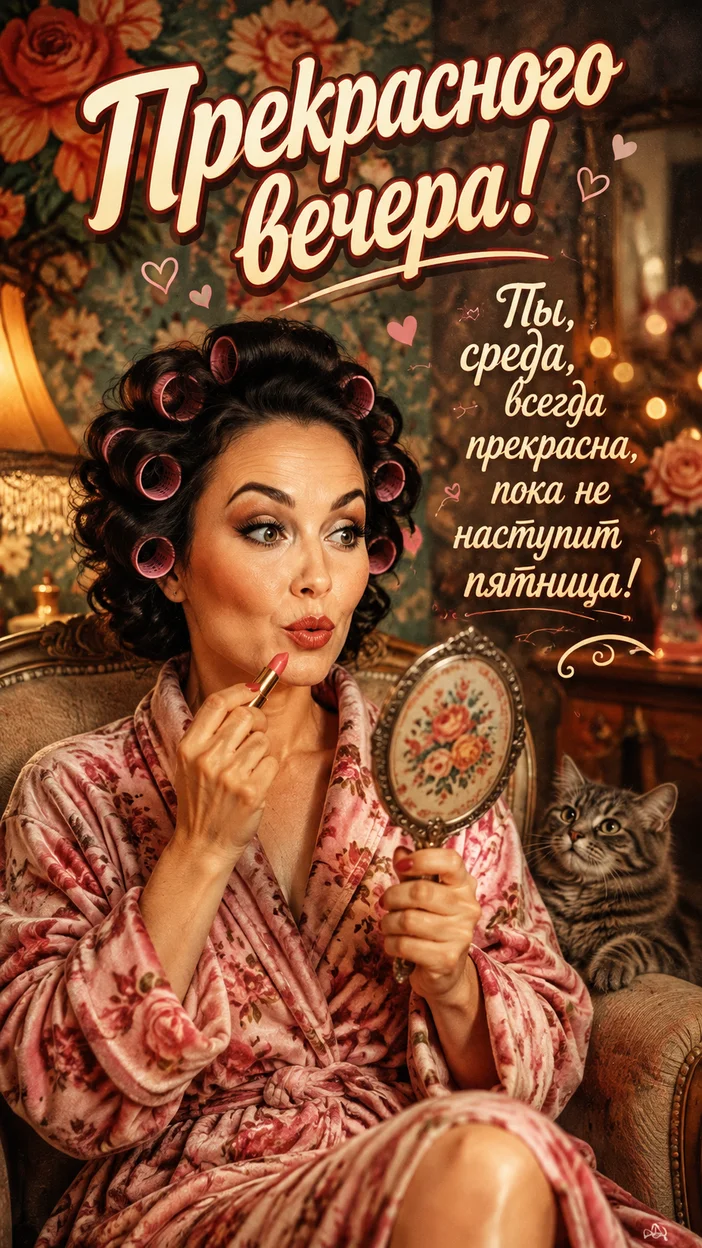 Фотооткрытка для всех с текстом "Прекрасного вечера!"