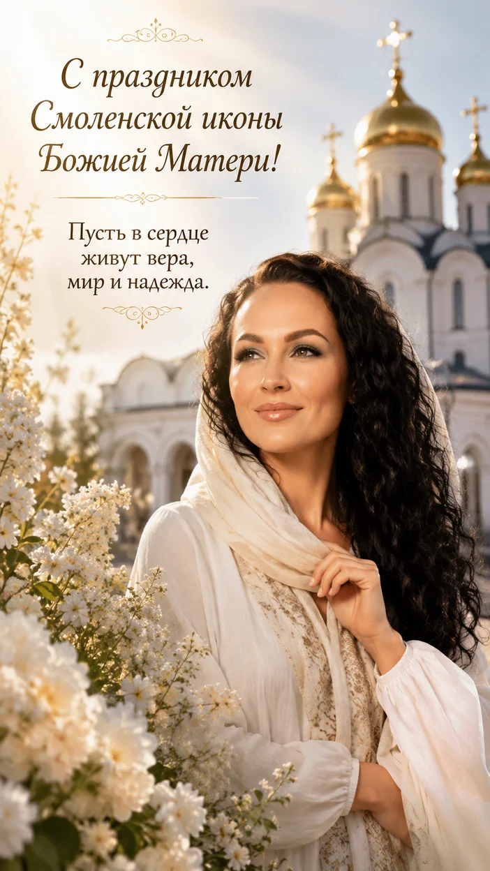 Фотооткрытка к празднику Смоленской иконы