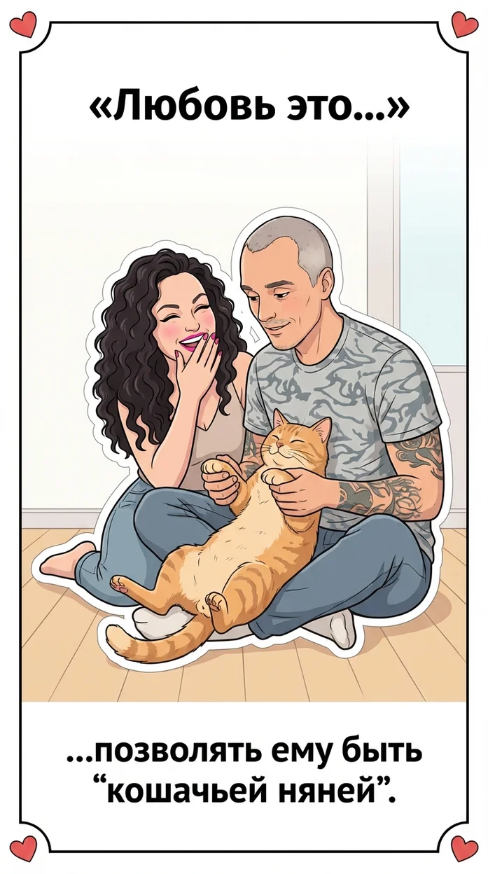Открытка «…позволять ему быть “кошачьей няней”.» 