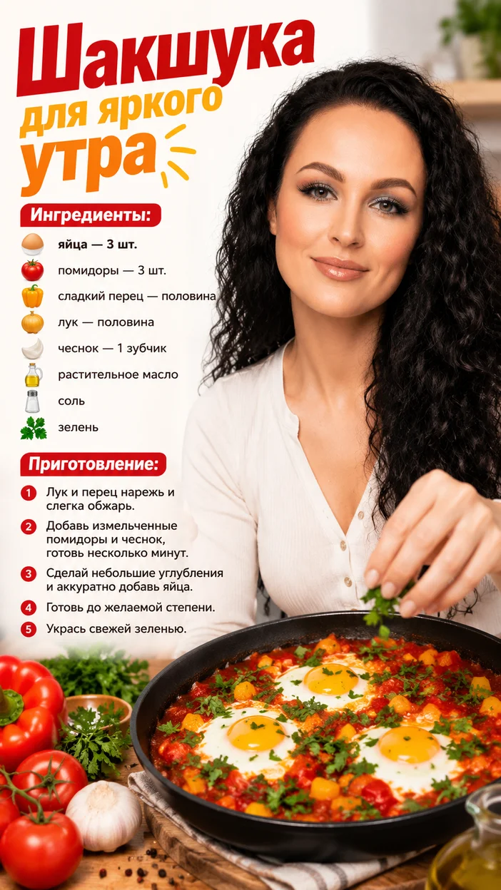 Фотосессия шакшуки с яйцами