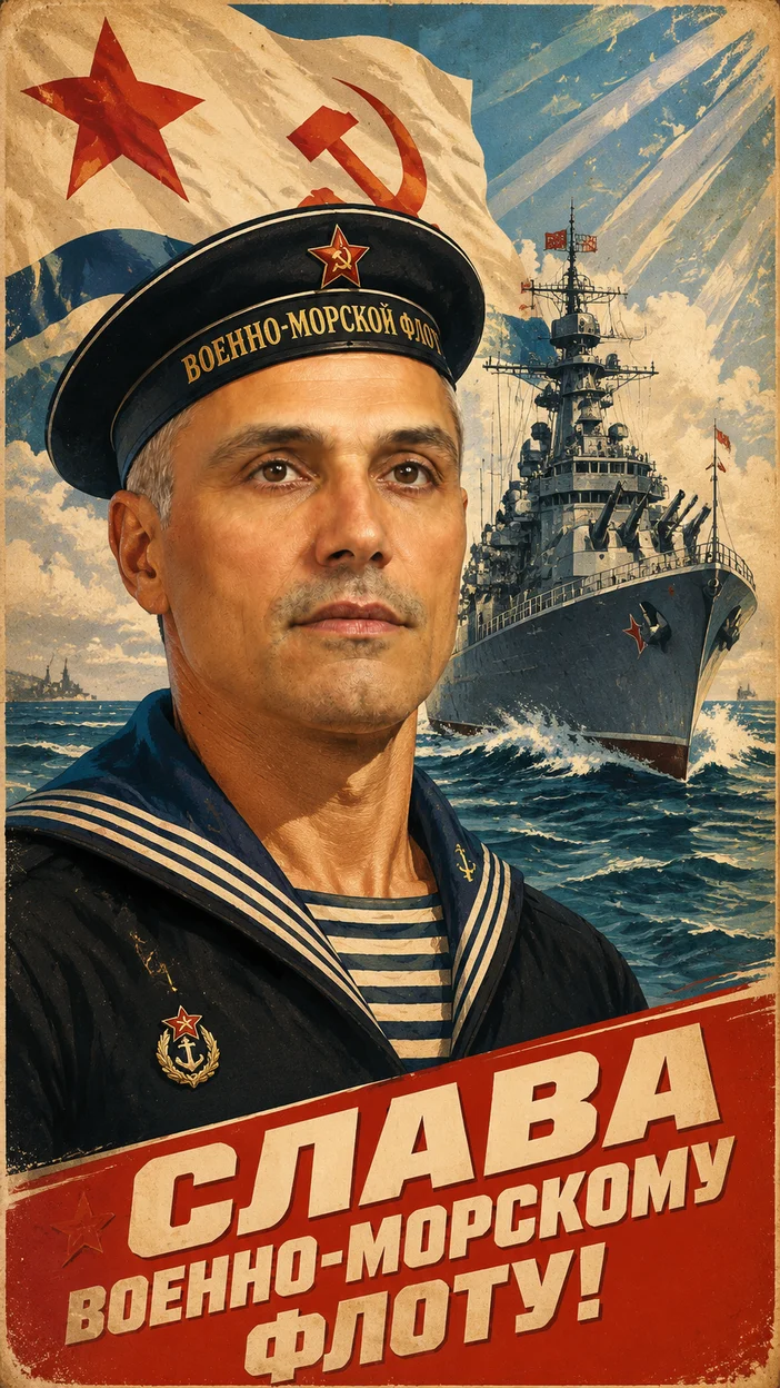 Фотосессия моряка у корабля на волнах