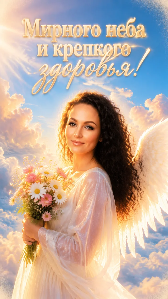 Фотооткрытка для всех с пожеланием "Мирного неба и крепкого здоровья!"