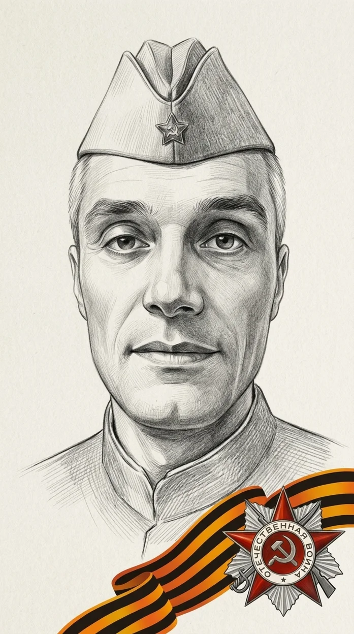  Портрет человека в стиле карандашного академического рисунка