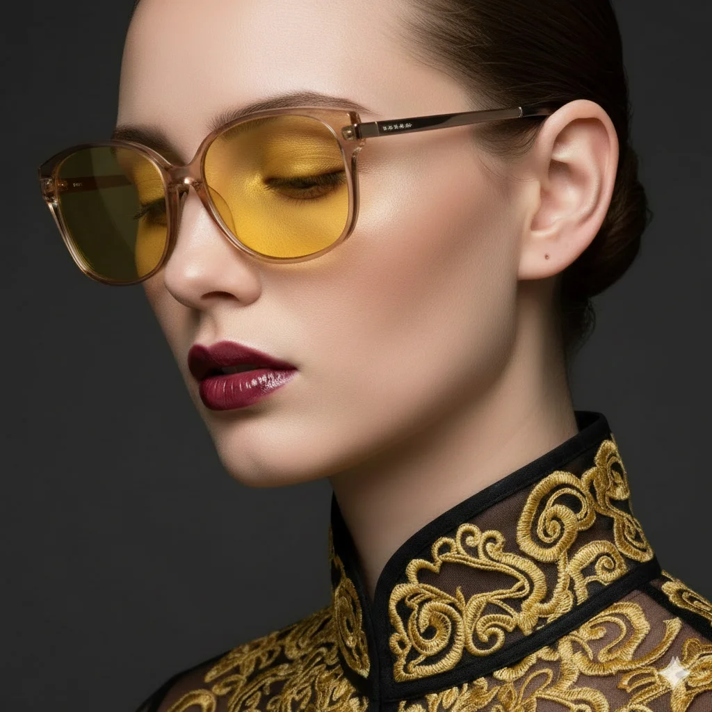 Сцена для продаж - Серьги (Причёска строгая, волосы гладко зачёсаны назад) 