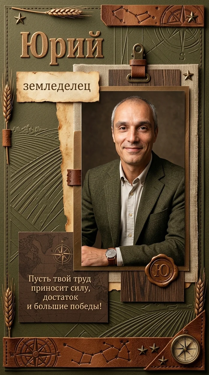 «Юрий именная открытка 