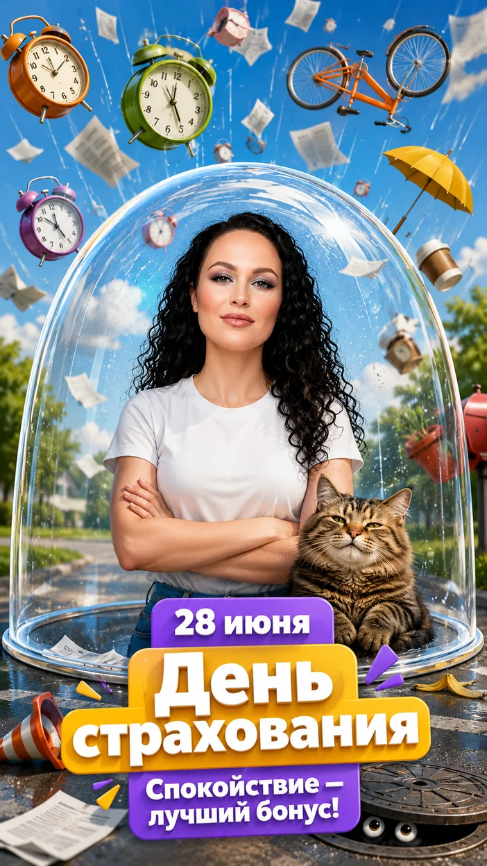 «День страхования» 28 июня открытка 