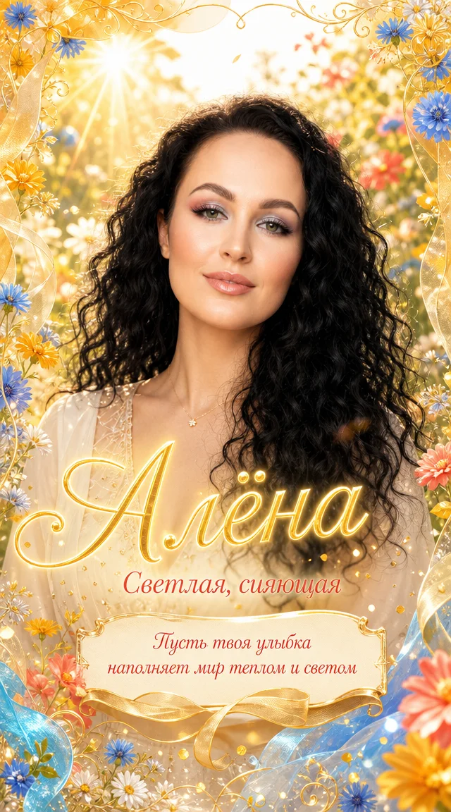 Открытка-баннер с именем «Алёна»