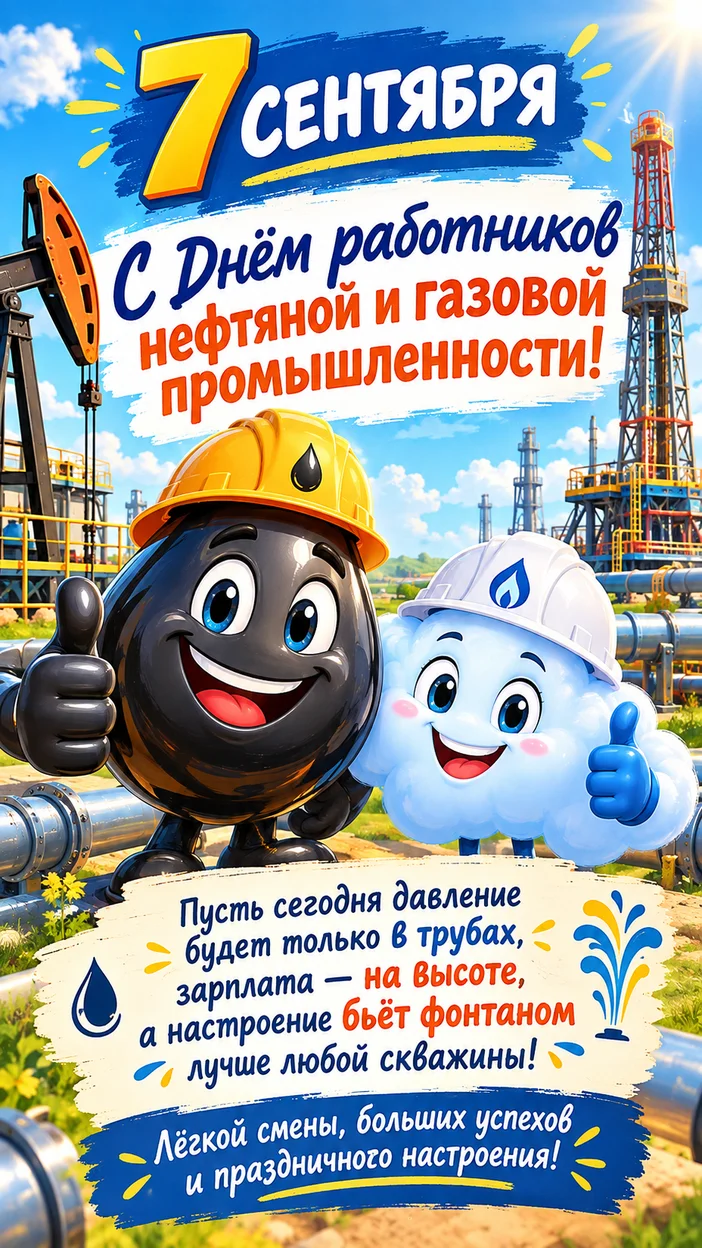 Фотосессия открытки к Дню работников нефтяной и газовой промышленности