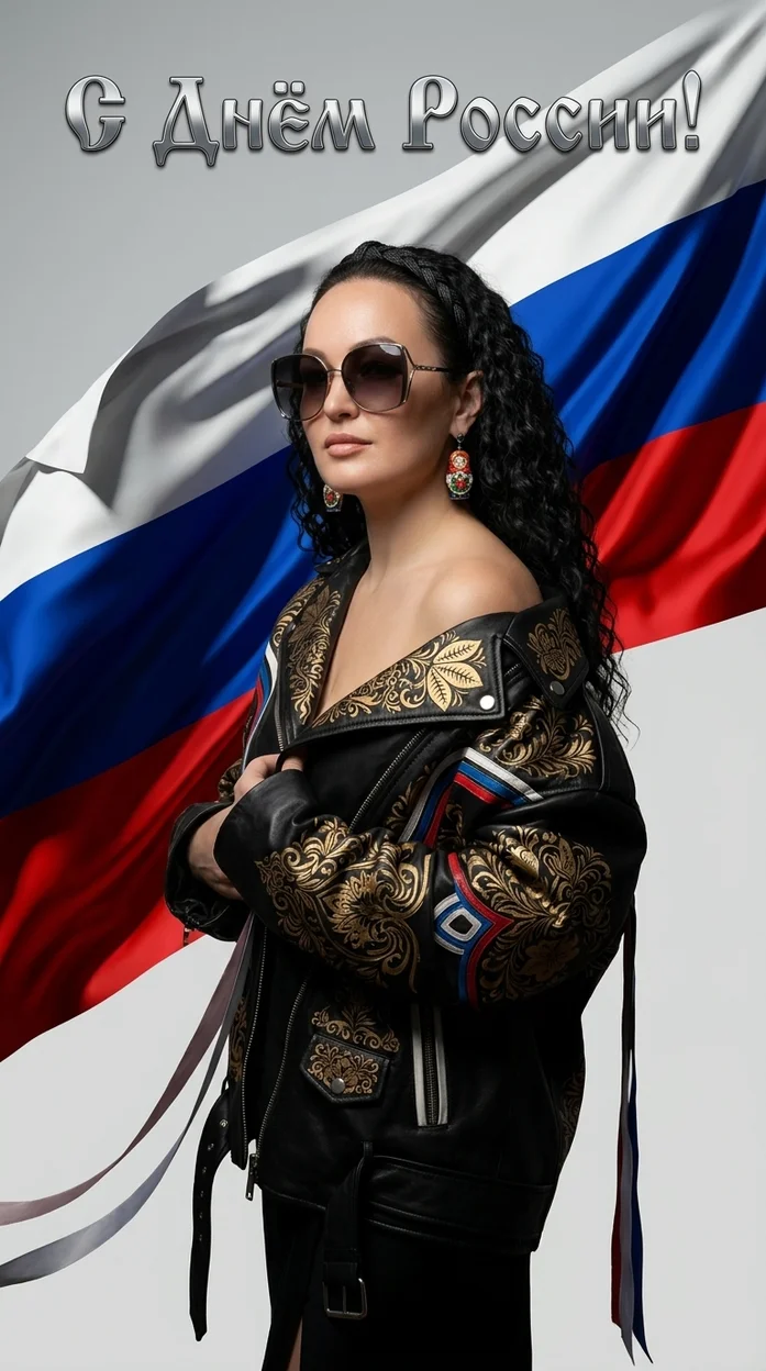 fashion-постер в стиле luxury editorial photography, девушка в черной кожаной куртке oversized 