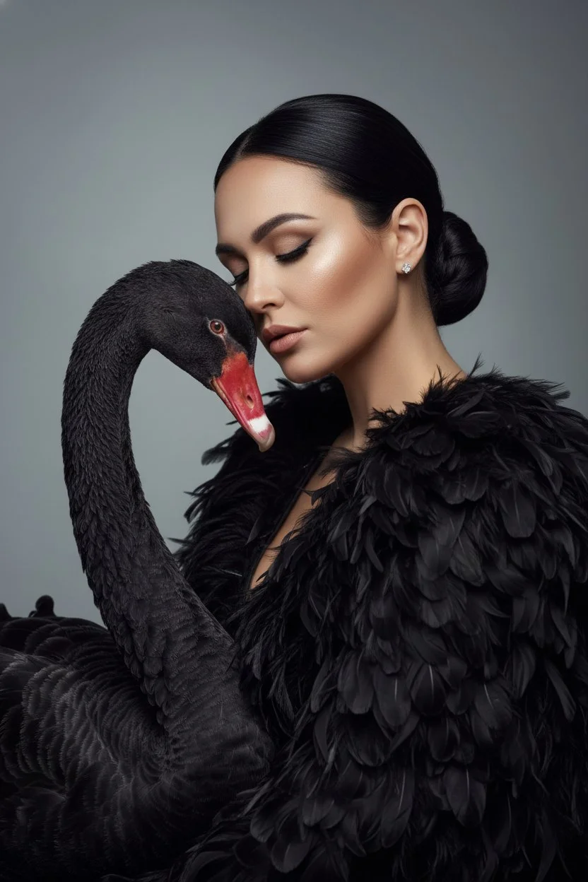 Черный лебедь: гармония перьев